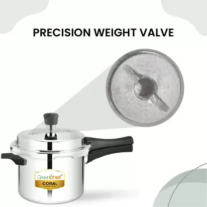 Greenchef Coral Combo 5 L, 3 L, 2 L Pressure Cooker  (Aluminium) Greenchef Coral Combo 5 L, 3 L, 2 L Pressure Cooker  (Aluminium)